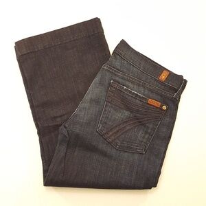 Sz 28 7 For All Mankind Crop Dojo Denim Capris 7FAMK